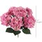 UV Pink Hydrangea Bush with 7 Silk Flowers &#x26; Foliage by Floral Home&#xAE;